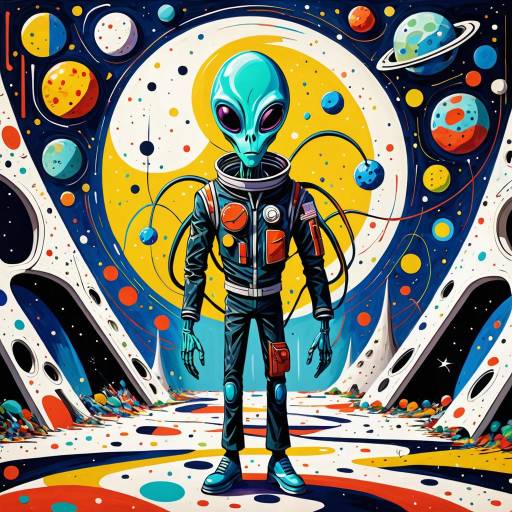 Abstract Alien Diplomat on Moon Base Abstract Alien Diplomat on Moon Base