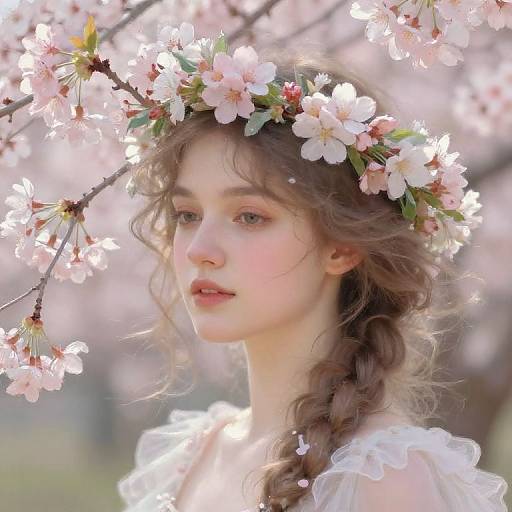 Serene Vladislava in Cherry Blossoms