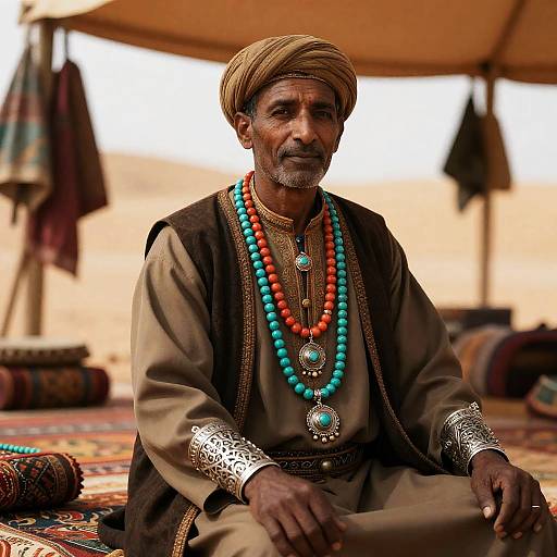 1500s Nomadic Desert Merchant in Opulence