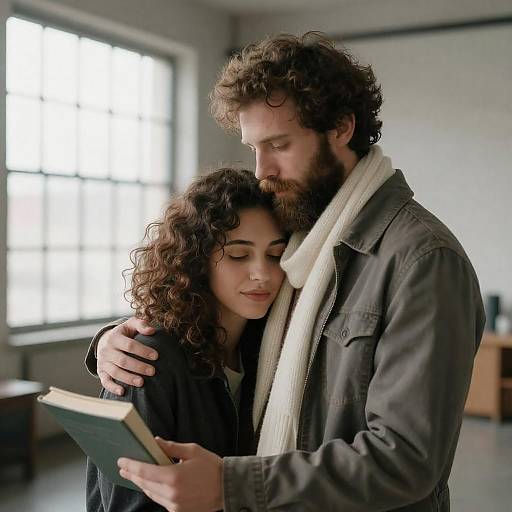 Intimate Moment in Industrial Space