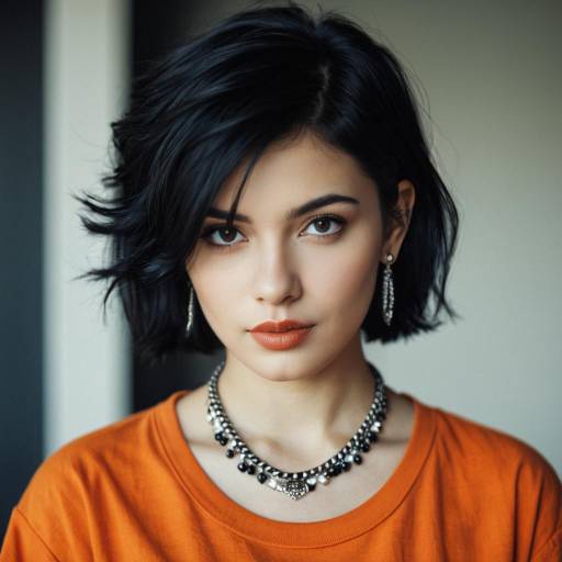 Trendy Short Hairstyle with Jewelry