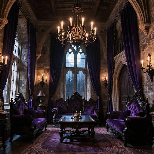 Gothic Vampire Castle Living Room