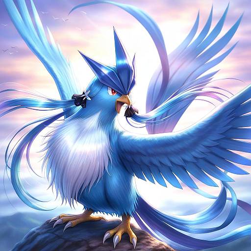 Illustration of Articuno, pokemon in the style of Goto p