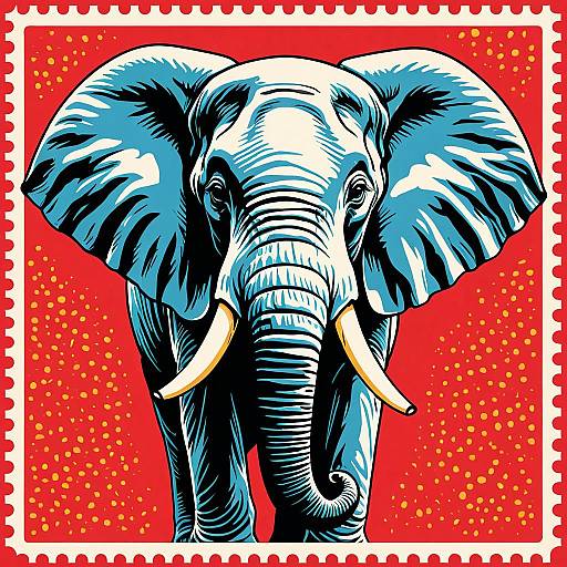 Colorful Elephant Vector Illustration