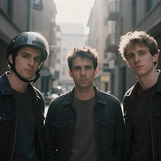 Sunlit Alley: Three Serious Men