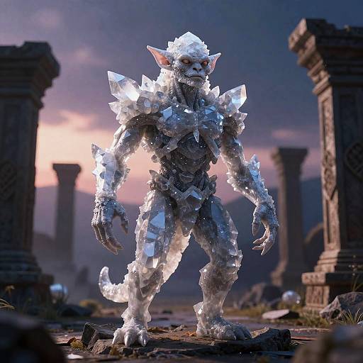 Shimmering Quartz Golem in Twilight Ruins
