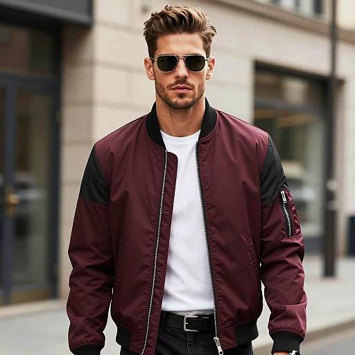 Stylish Man in Urban Streetwear