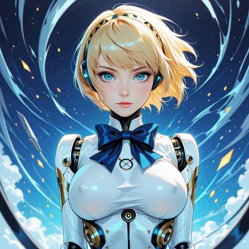 Aigis from Persona: Solo Android Portrait