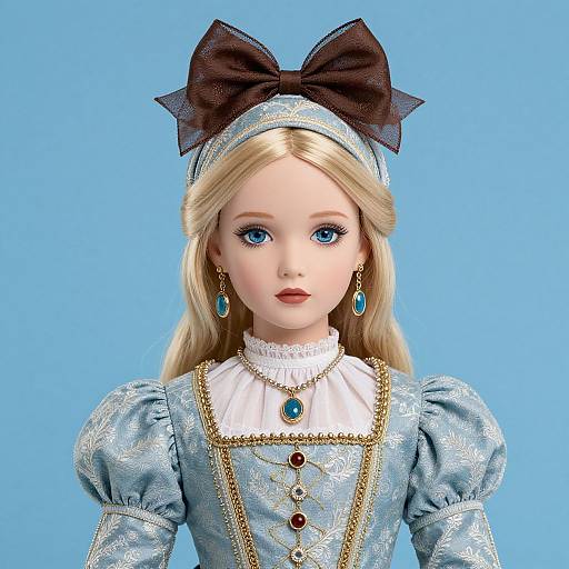 Realistic Victorian Doll Costume Portrait