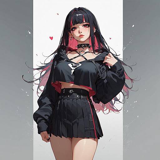 High-Quality Goth Anime Girl