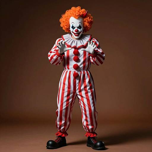 Creepy Clown with Red Horns