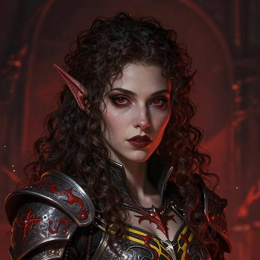 Gothic Female Blood Elf Portrait