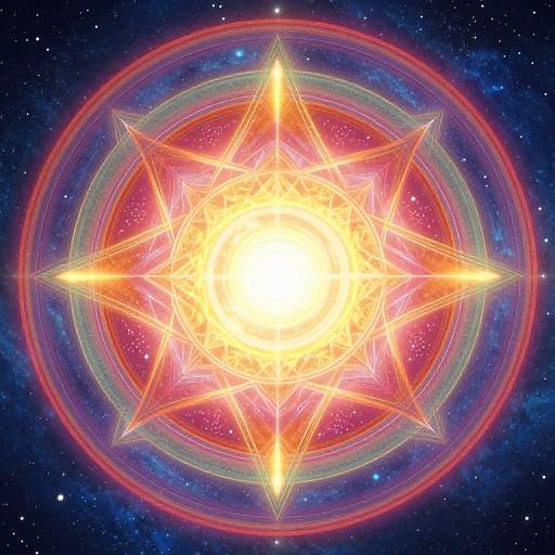 Serene Figure in Vibrant Sacred Mandala