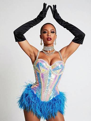 Vibrant Studio Portrait of Show Performer