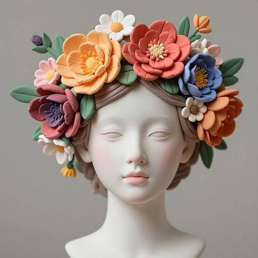 Ethereal Floral Clay Crown Portrait