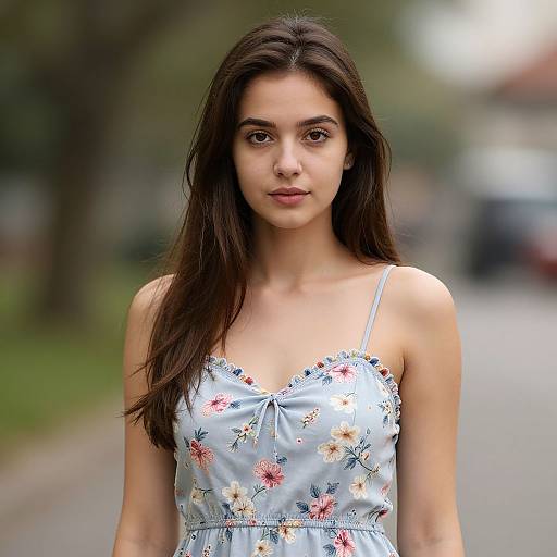 Realistic Spaniard Girl in Dress