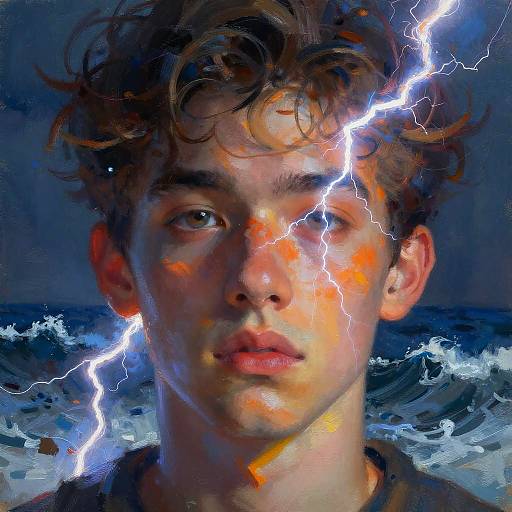 Surreal Stormy Sea Portrait