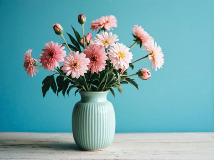 Pastel Pink Flower Wallpaper Design