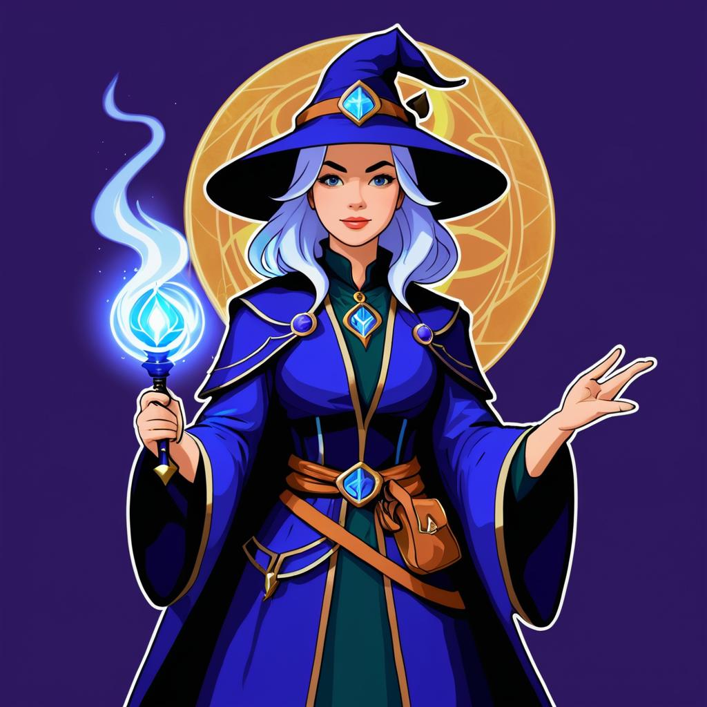 Enchanting Mage Character Illustration