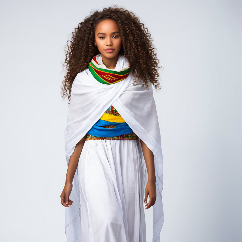 Ethiopian Girl in Traditional Attire