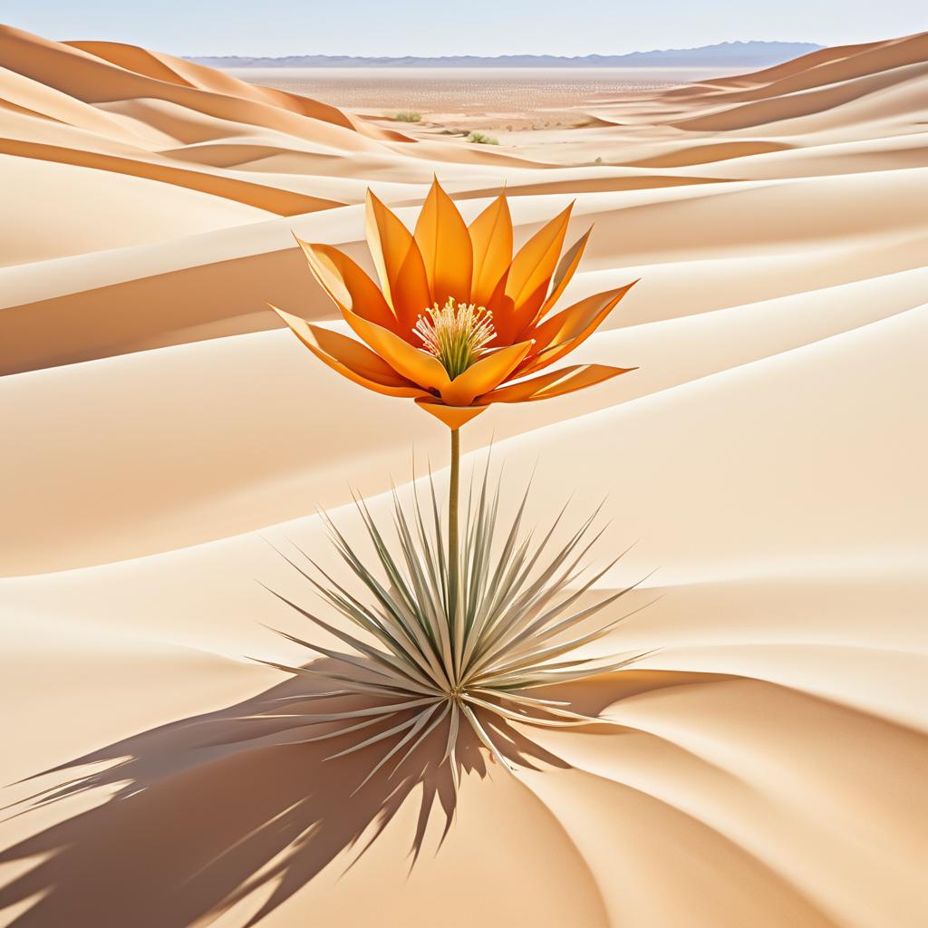 Desert Bloom in O'Keeffe's Style