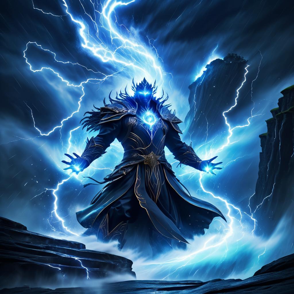 Elemental Being Summoning a Storm