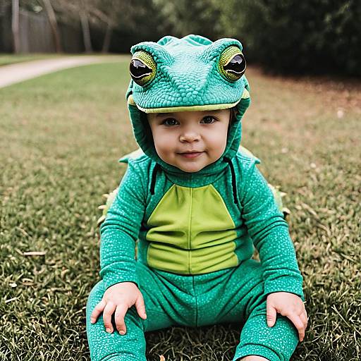 Toddler Chameleon and Frog Costume