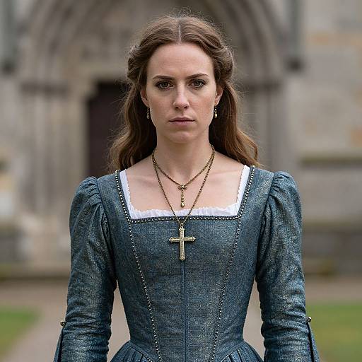 Realistic Mary Tudor Medieval Portrait