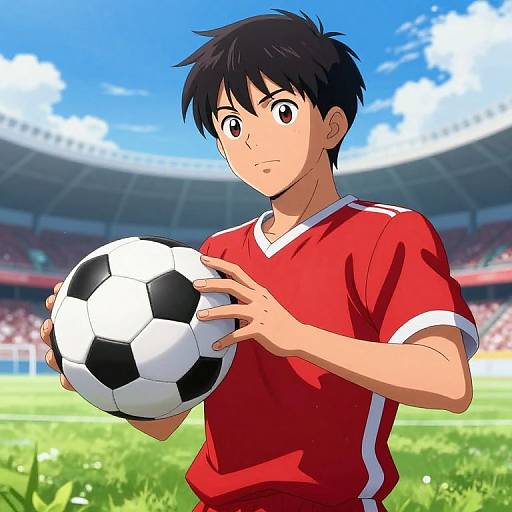 Vibrant Anime Soccer Player Illustration