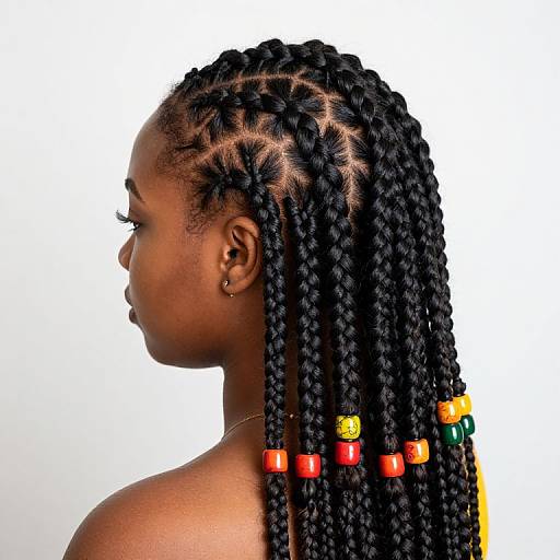 Intricate African Braids and Beads