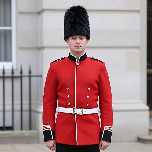 British Beefeater Guard in Red Uniform