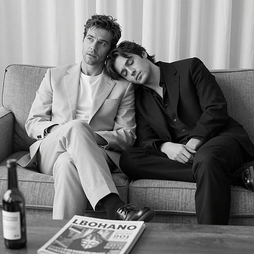 Intimate Moment Captured in Monochrome