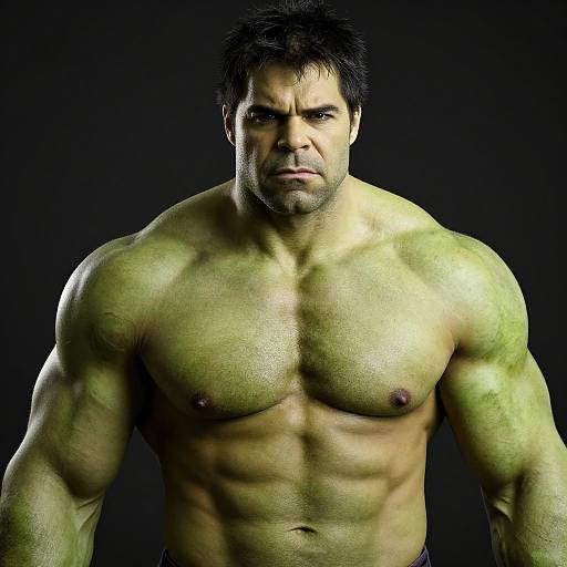 Muscular Adult Hulk Costume Portrait