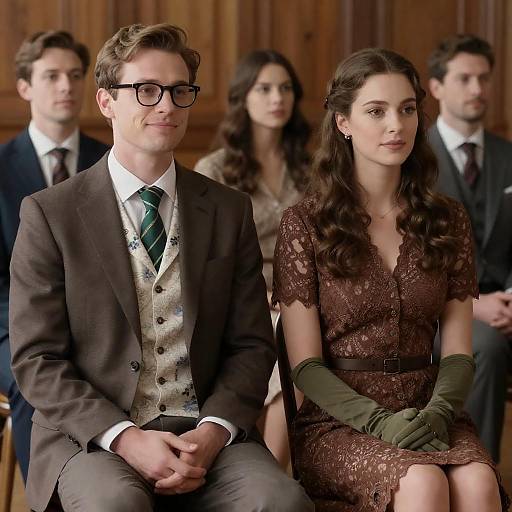 Classic Couple Portrait in Elegant Setting