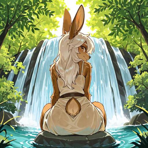 Fawn in a Serene Forest Setting