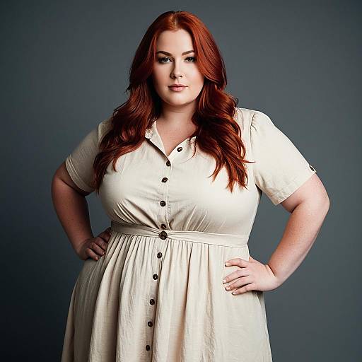 Portrait of Confident Plus-Size Fashion