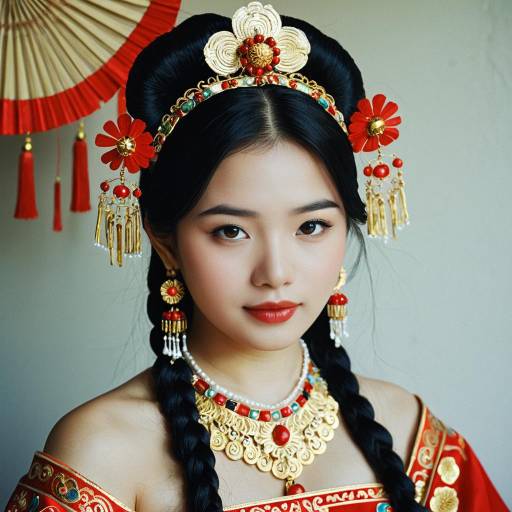 Elegant Sinulog Costume for Asian Woman