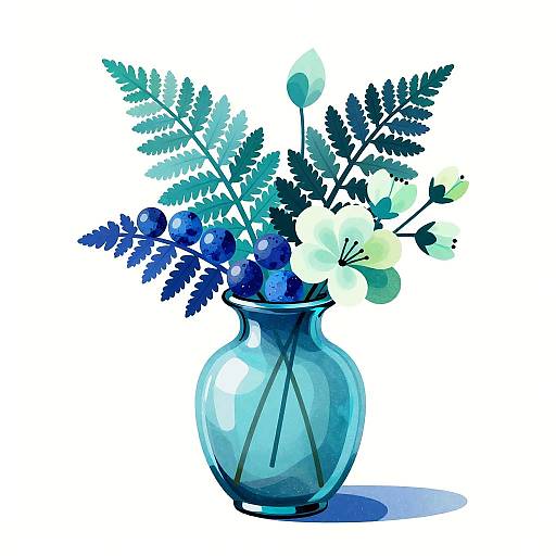 Modern Abstract Turquoise Still-Life