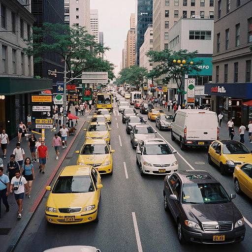 Vibrant Photorealistic City Street Film