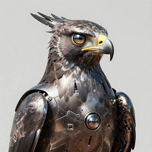 Ultra-Detailed Cybernetic Hawk Scout