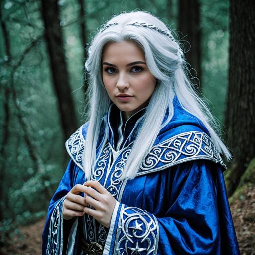 Silver-Haired Fantasy Wizard Cosplay Outfit