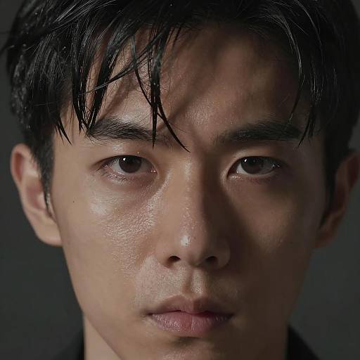 Intense Close-Up of a Man's Face