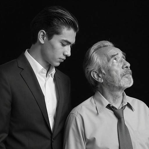 High Contrast Portrait of Two Men