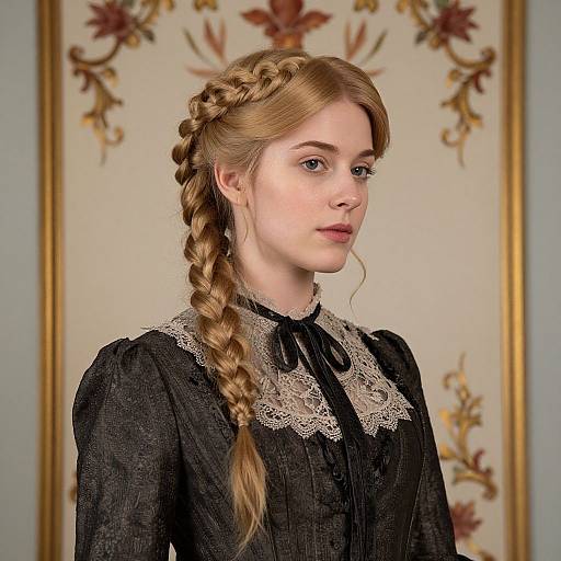 Victorian Woman with Braided Hair