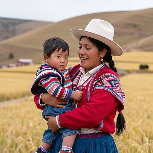Quechua Mother and Child in Sacred Valley