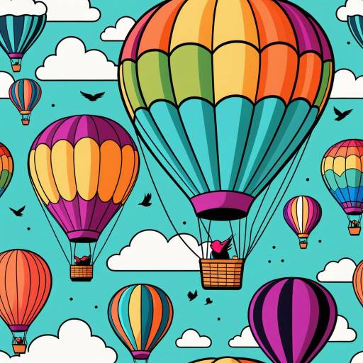 Colorful Cartoon Hot Air Balloon Festival
