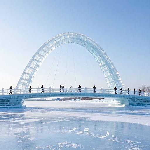 Ethereal Winter Ice Bridge Journey