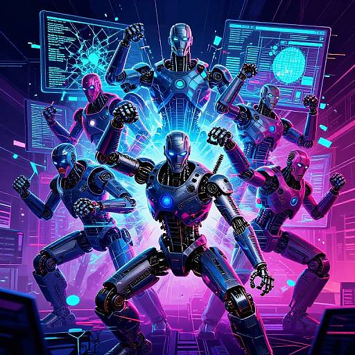 Chaotic AI Rebellion Movie Posters