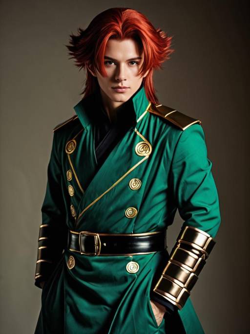 Cosplayer Wearing Noriaki Kakyoin Costume