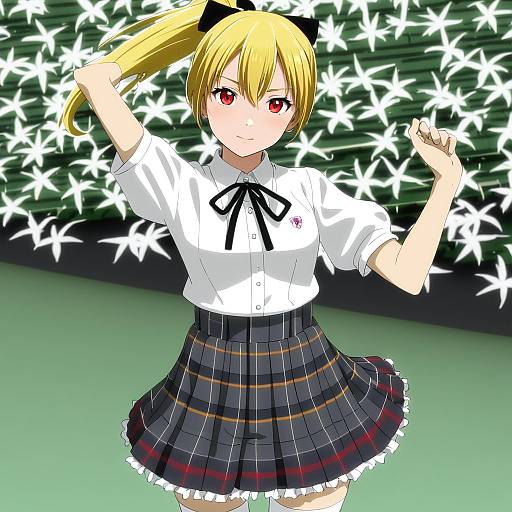 Illustration of Andou tazusa, assault lily in the style of Kobuichi